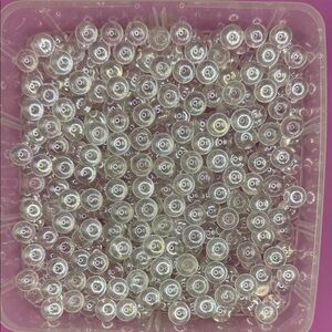 Clear Iridescent Round Beads - Lot